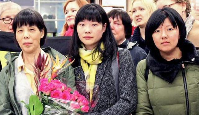 Chen Zhenping pictured with her daughter in Finland on Oct. 9 2015. 